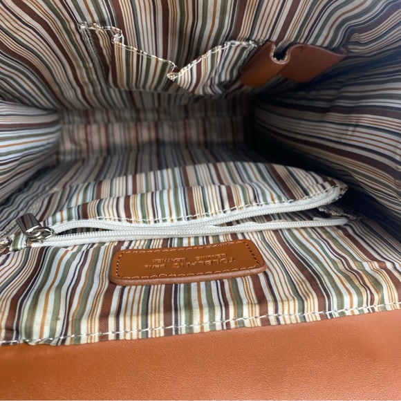 Tolblanc Paris Genuine Leather Backpack Brown Black - Picture 15 of 16